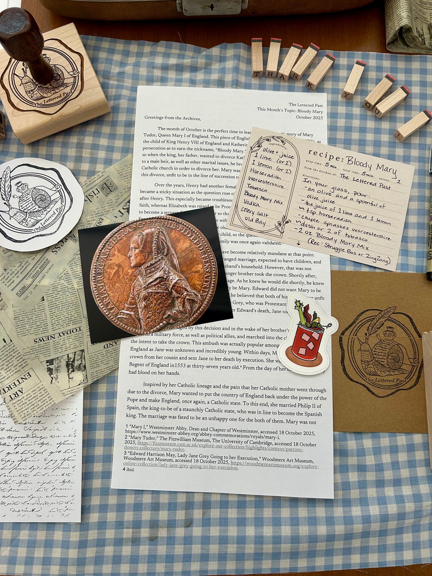 The Lettered Past Snail Mail Club Subscription